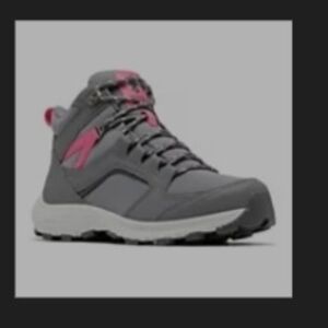 Columbia Women's Gray and Pink Trail Mid-Top Hiking Shoe